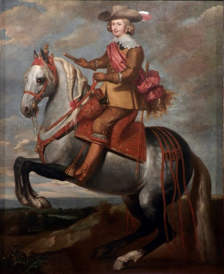 Equestrian portrait of Cardinal-Infante Ferdinand of Austria. Artist: Crayer, Caspar de (1584-1669)