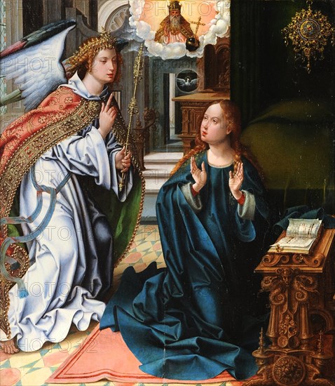 The Annunciation. Artist: Coecke van Aelst, Pieter, the Elder (1502-1550)