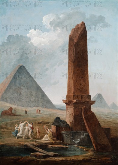 The Farandole Amidst Egyptian Monuments. Artist: Robert, Hubert (1733-1808)