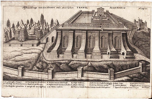 De templo Hierosolymitano (Solomon's Temple). Artist: Leon, Jacob Judah Aryeh (1603-1675)