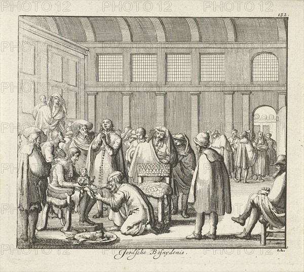 Jewish circumcision. Artist: Luyken, Jan (Johannes) (1649-1712)