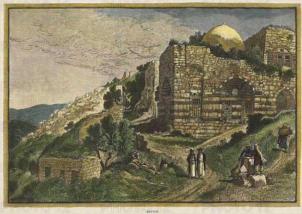 Safed. From: Picturesque Palestine, Sinai and Egypt. Artist: Johnstone, J. (active 19th century)