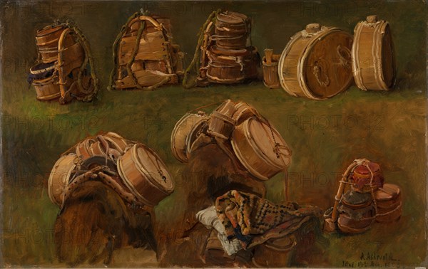 Study of Pack Saddles and other Objects. Artist: Askevold, Anders (1834-1900)