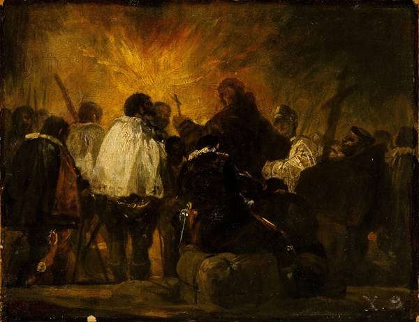 Night of the Inquisition. Artist: Goya, Francisco, de (1746-1828)
