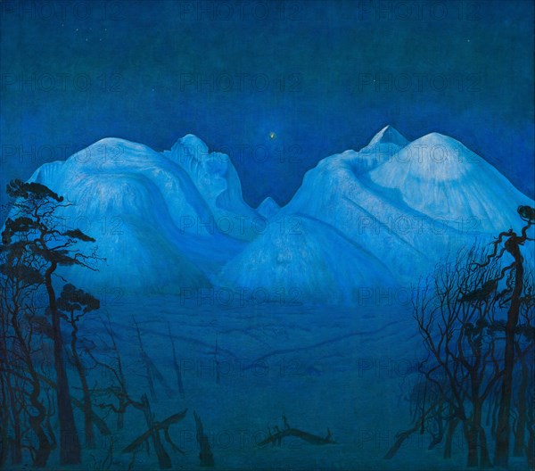 Winter Night in the Mountains. Artist: Sohlberg, Harald (1869-1935)