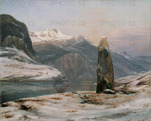 Winter at the Sognefjord. Artist: Dahl, Johan Christian Clausen (1788-1857)