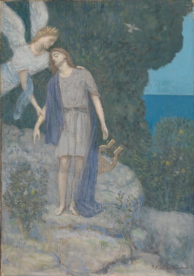 The Poet and his Muse. Artist: Puvis de Chavannes, Pierre Cécil (1824-1898)