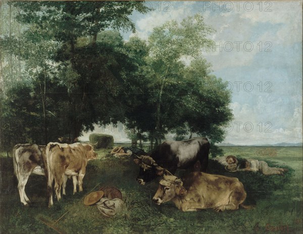 Nap during the Haying Season, Doubs Mountains. Artist: Courbet, Gustave (1819-1877)