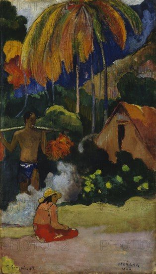 Mahana Maà (Landscape in Tahiti). Artist: Gauguin, Paul Eugéne Henri (1848-1903)