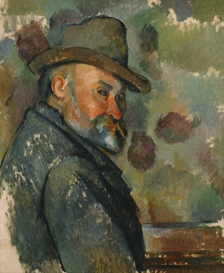 Self-Portrait in a Hat. Artist: Cézanne, Paul (1839-1906)