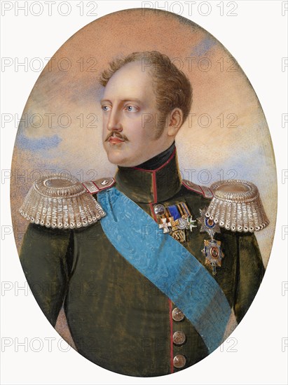 Portrait of Emperor Nicholas I  (1796-1855). Artist: Winberg, Ivan Andreyevich (?-1851)