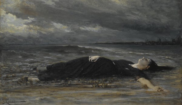 Ophelia. Artist: Meunier, Constantin Emile (1831-1905)