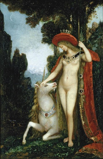 The Unicorn. Artist: Moreau, Gustave (1826-1898)