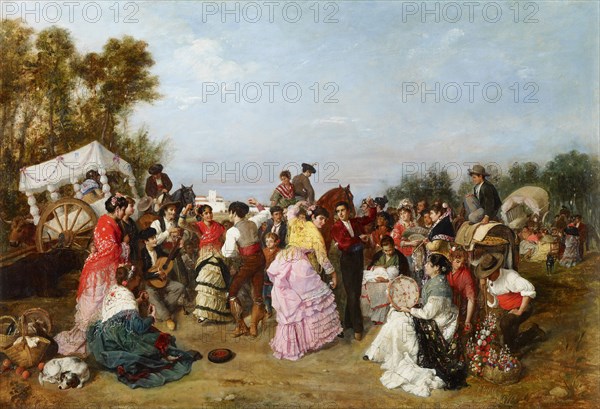 At the Torrijos Pilgrimage. Artist: Cabral Aguado-Bejarano, Manuel (1827-1891)