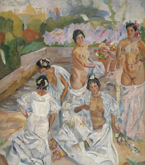 The Bath (Seville). Artist: Iturrino, Francisco (1864-1924)