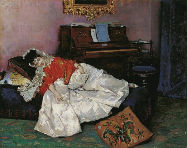 The Reading (Aline Masson). Artist: Madrazo y Garreta, Raimundo de (1841-1920)