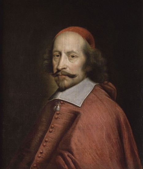Portrait of Cardinal Mazarin, 1661. Artist: Mignard, Pierre (1612-1695)