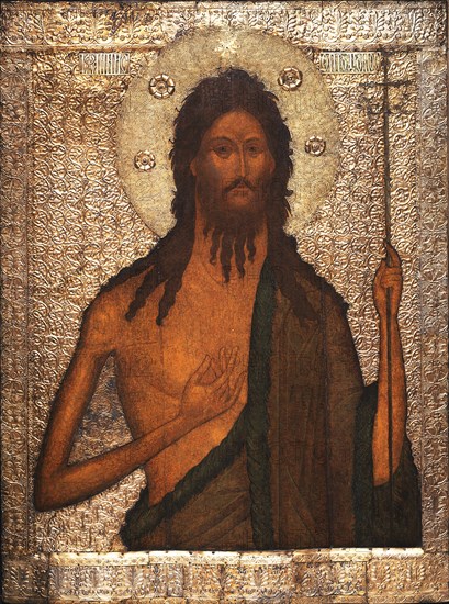 Saint John the Baptist, c. 1560. Artist: Russian icon