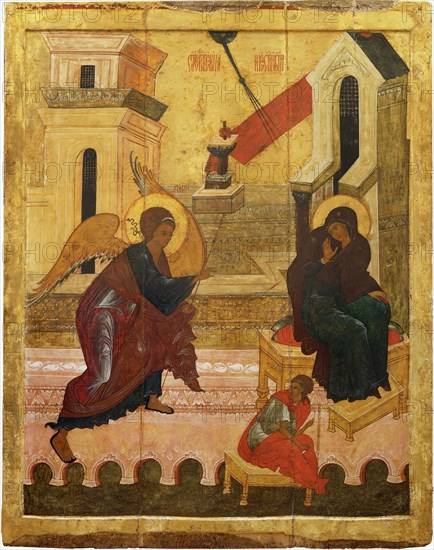 The Annunciation, Mid of 16th cen. Artist: Russian icon