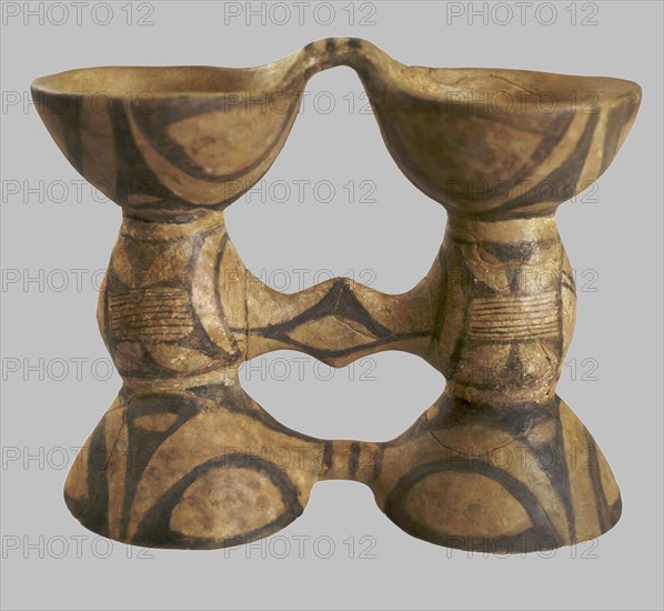 Binocular-Form Vessel, 4250-3850 BC. Artist: Prehistoric Russian Culture