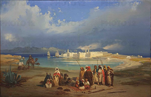 The Isthmus of Suez, ca 1845. Artist: Caffi, Ippolito (1814-1866)