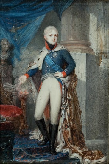Portrait of Emperor Alexander I (1777-1825), Early 1800s. Artist: Gerin, Jean (c. 1785-after 1827)