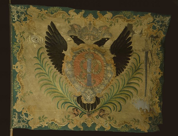 Flag of the Leib-Guard Preobrazhensky Regiment, 1742. Artist: Flags, Banners and Standards