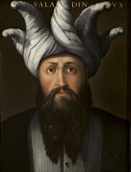 Portrait of Sultan Saladin (Giovio Series), 1566-1568. Artist: Dell'Altissimo, Cristofano (1525-1605)