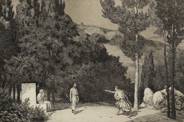 Pyramus and Thisbe II (From the series Opus II), 1879. Artist: Klinger, Max (1857-1920)