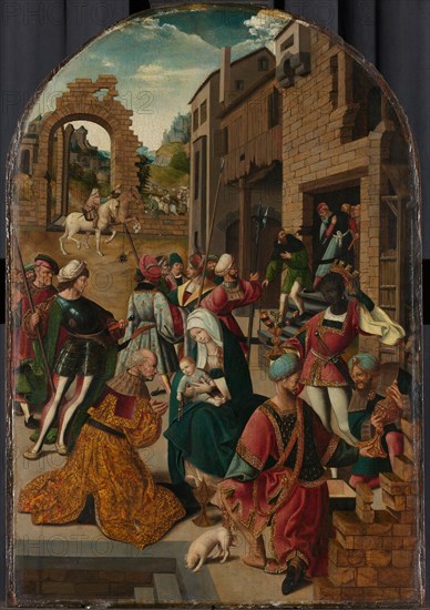 The Adoration of the Magi, c. 1510. Artist: Cornelisz van Oostsanen, Jacob (ca. 1470-1533)