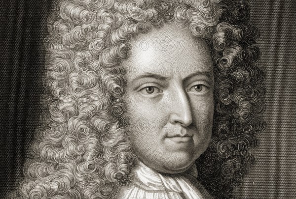 Daniel Defoe (1660-1731) Detail, Early 18th cen. Artist: Vandergucht, Michael (1660-1725)