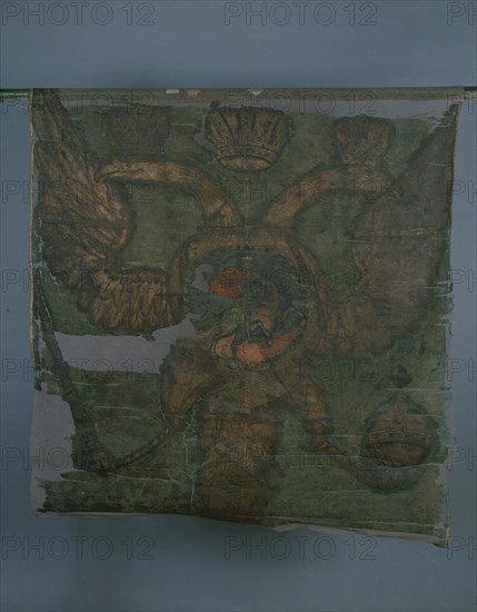 Imperial regimental flag at the Time of Peter the Great, 1700. Artist: Flags, Banners and Standards