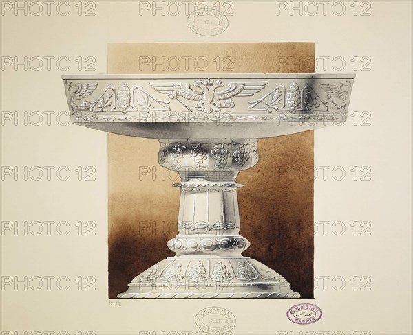 Design of a Bowl for pickles. (Series The Dowry of Grand Princess Maria Pavlovna), 1907-1908. Artist: Carl Edvard Bolin company