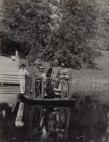 Ferry at the Pyotr Durnovo' Dacha in Petersburg, 1880s. Artist: Anonymous