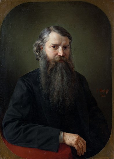 Portrait of Ivan Yegorovich Zabelin (1820-1908), 1871. Artist: Sherwood, Vladimir Osipovich (1832-1897)