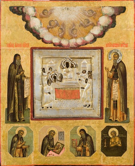 Venerable Anthony and Theodosius of the Caves, 17th century. Artist: Russian icon