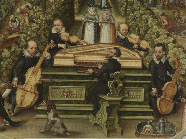 Spinet lid of Lucas Friedrich Behaim von Schwartzbach, 1619. Artist: Anonymous