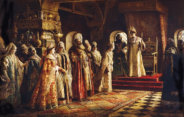 Tsar Alexei Mikhailovich Choosing a Bride, 1886. Artist: Makovsky, Konstantin Yegorovich (1839-1915)