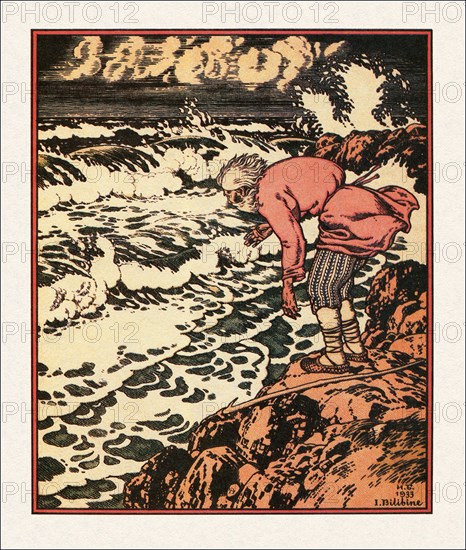 Illustration to the The Tale of the Fisherman and the Fish, 1933. Artist: Bilibin, Ivan Yakovlevich (1876-1942)