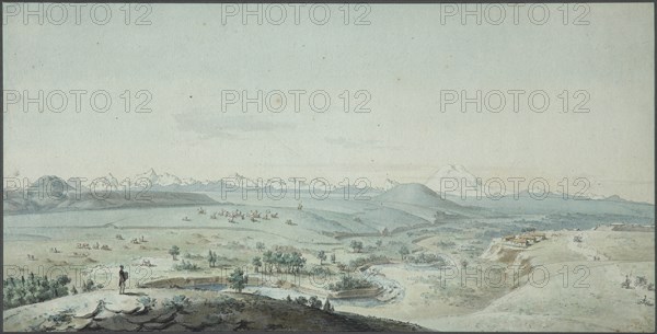 View of the Konstantinogorsk Fortress from the Mountain Mashuk, 1805. Artist: Korneev (Karneev), Yemelyan Mikhaylovich (ca 1780-after 1839)