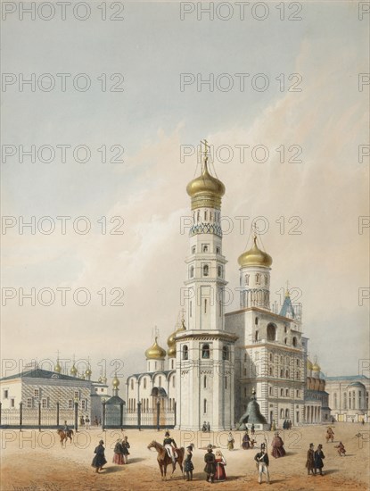 The Ivan the Great Bell Tower, First quarter of 19th century. Artist: Arnout, Louis Jules (1814-1868)