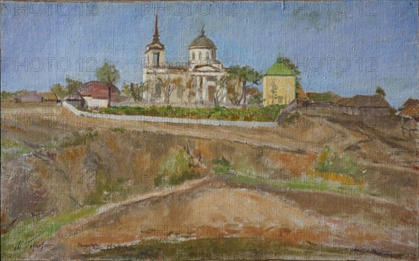 Tarkhany. View of the Church of the Archangel Michael, 1938. Artist: Gokhstein, Meer Michailovich (1872-1942)