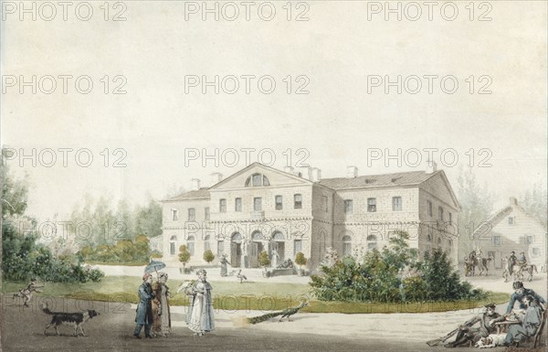 The manor house Priyutino, 1830. Artist: Ivanov, Ivan Alexeyevich (1779-1848)