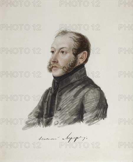 Portrait of Decembrist Nikolai Lorer (1794-1873), 1832-1833. Artist: Bestuzhev, Nikolai Alexandrovich (1791-1855)