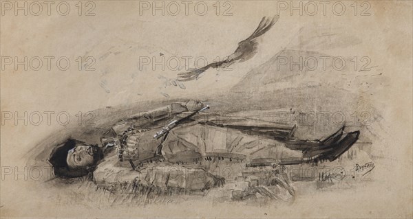 Illustration to the poem Ismail-Bey by M. Lermontov, 1889-1891. Artist: Vrubel, Mikhail Alexandrovich (1856-1910)