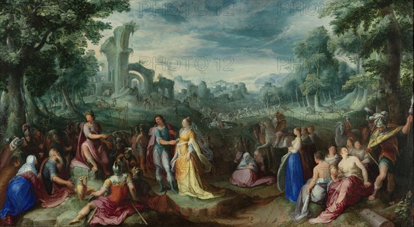 The Continence of Scipio Africanus, 1600. Artist: Mander, Karel van, the Elder (1548-1606)