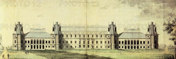 The Tsaritsyno Palace, c. 1796. Artist: Kazakov, Matvey Fyodorovich (1738-1812)