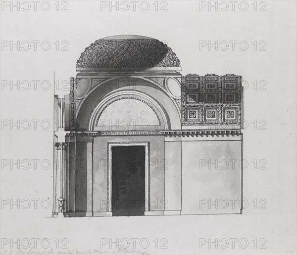 Cabinet Design for the Duke of Serracapriola in Petersburg . Artist: Quarenghi, Giacomo Antonio Domenico (1744-1817)