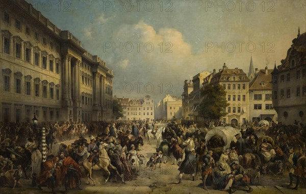 The occupation of Berlin by Russian troops in October 1760, 1849. Artist: Kotzebue, Alexander von (1815-1889)