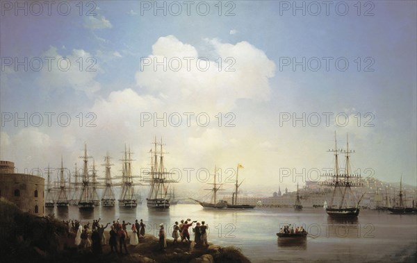 Russian squadron on the Sevastopol raid, 1846. Artist: Aivazovsky, Ivan Konstantinovich (1817-1900)